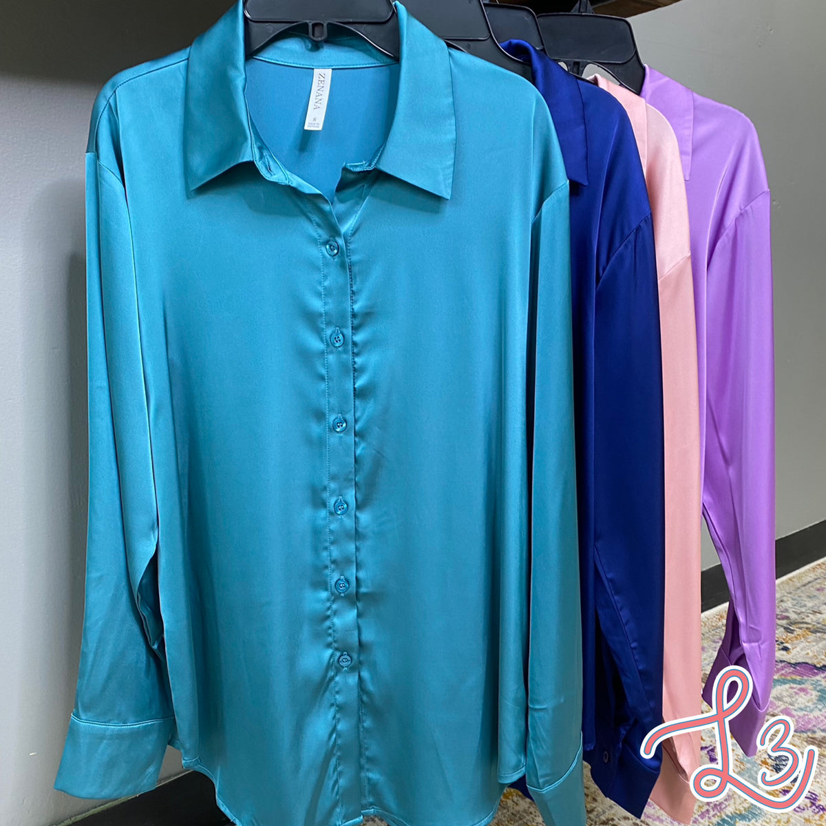 LV INSPIRED SATIN BLOUSE – Pampas Fashion Boutique