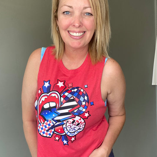 Retro 4th of July Tank