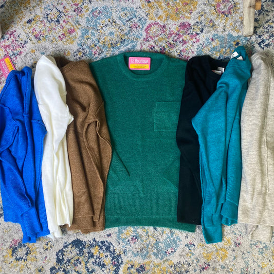 Hi-Low Pocket Sweater