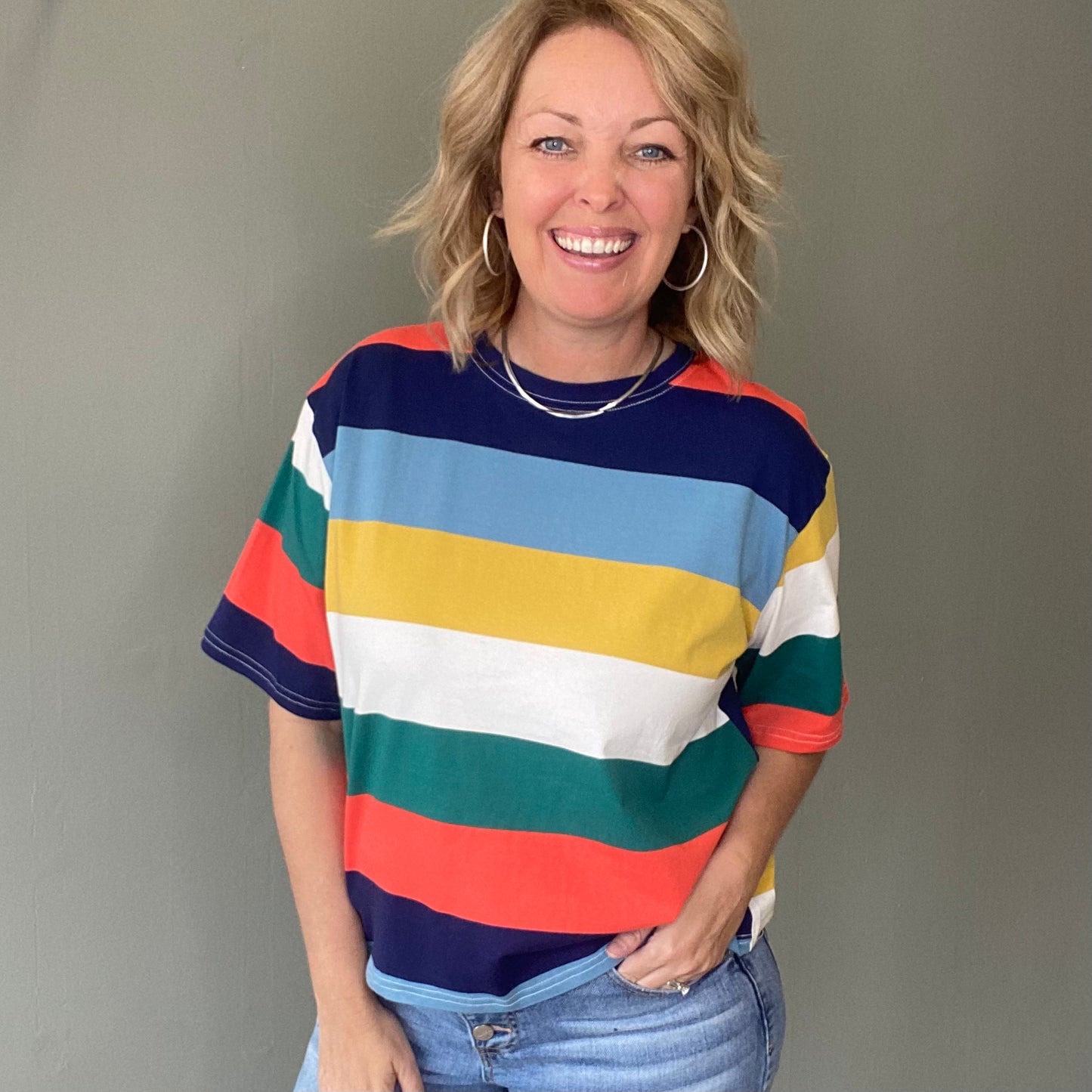 Multi Color Stripe Top